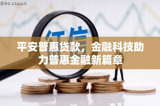 鸡东平安普惠贷款，金融科技助力普惠金融新篇章