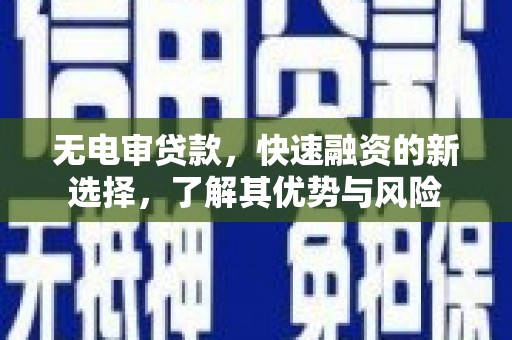鸡东无电审贷款，快速融资的新选择，了解其优势与风险