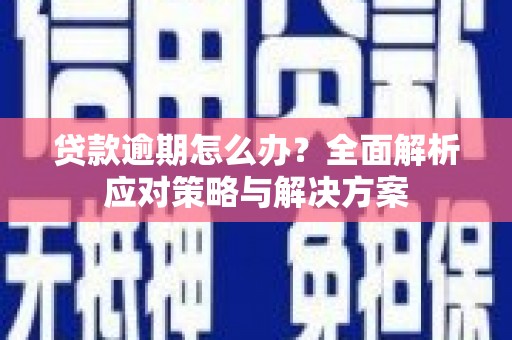 鸡东贷款逾期怎么办？全面解析应对策略与解决方案