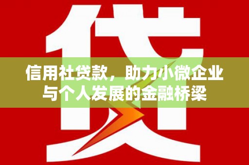 鸡东信用社贷款，助力小微企业与个人发展的金融桥梁
