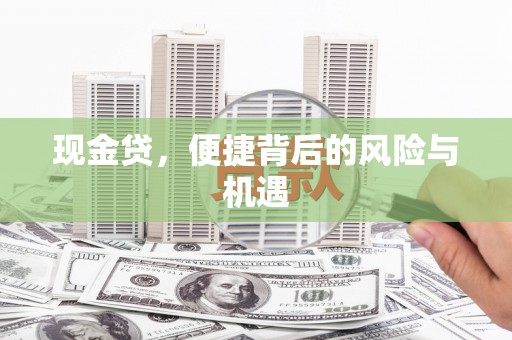 鸡东现金贷，便捷背后的风险与机遇