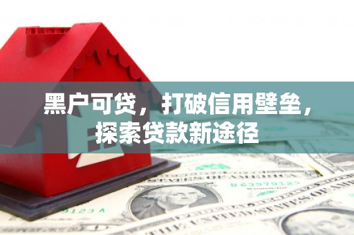 鸡东黑户可贷，打破信用壁垒，探索贷款新途径