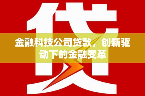 鸡东金融科技公司贷款，创新驱动下的金融变革