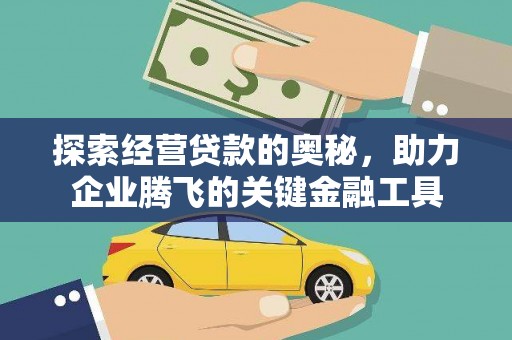 鸡东探索经营贷款的奥秘，助力企业腾飞的关键金融工具
