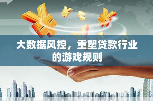 鸡东大数据风控，重塑贷款行业的游戏规则
