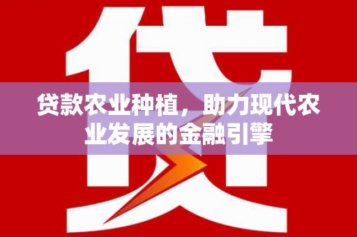 鸡东贷款农业种植，助力现代农业发展的金融引擎