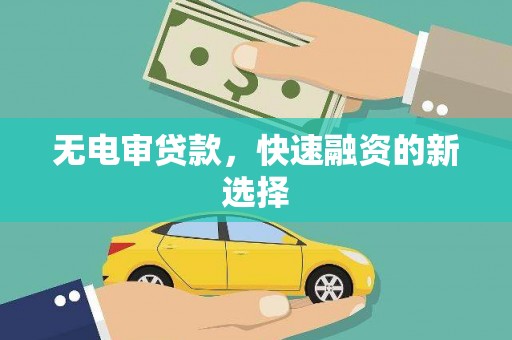 鸡东无电审贷款，快速融资的新选择