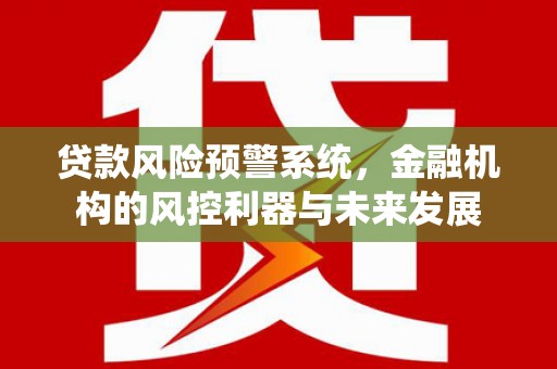 鸡东贷款风险预警系统，金融机构的风控利器与未来发展