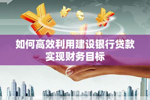 鸡东如何高效利用建设银行贷款实现财务目标