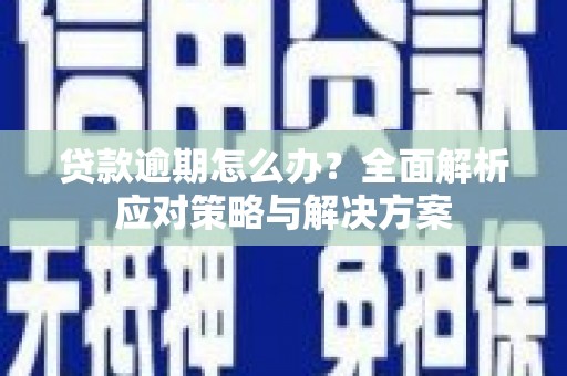 鸡东贷款逾期怎么办？全面解析应对策略与解决方案