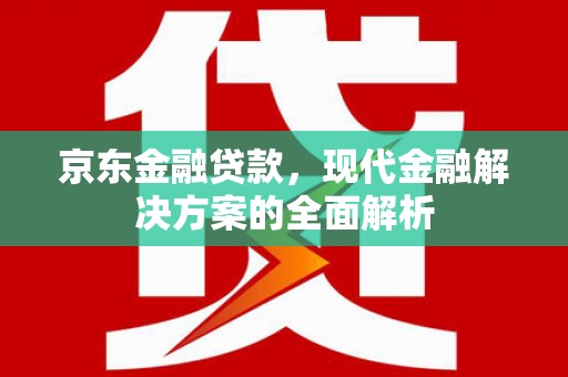 鸡东京东金融贷款，现代金融解决方案的全面解析