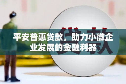 鸡东平安普惠贷款，助力小微企业发展的金融利器