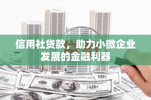 鸡东信用社贷款，助力小微企业发展的金融利器