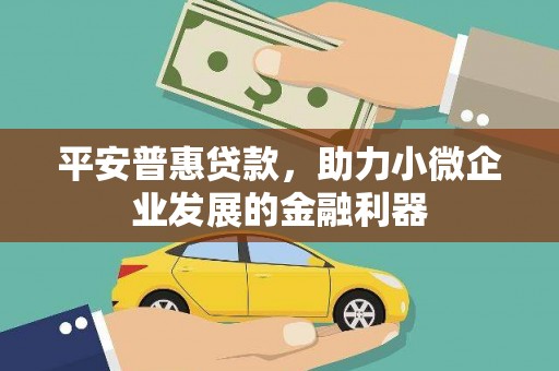鸡东平安普惠贷款，助力小微企业发展的金融利器