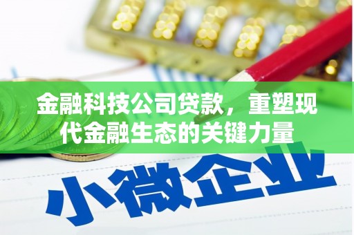 鸡东金融科技公司贷款，重塑现代金融生态的关键力量