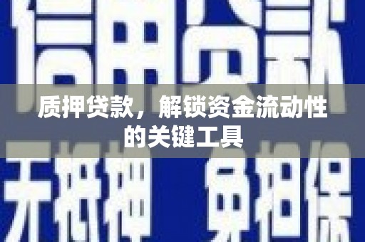 鸡东质押贷款，解锁资金流动性的关键工具