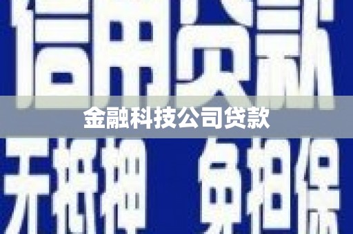 鸡东金融科技公司贷款