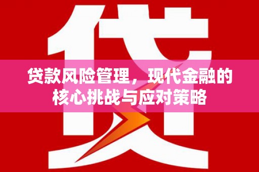鸡东贷款风险管理，现代金融的核心挑战与应对策略