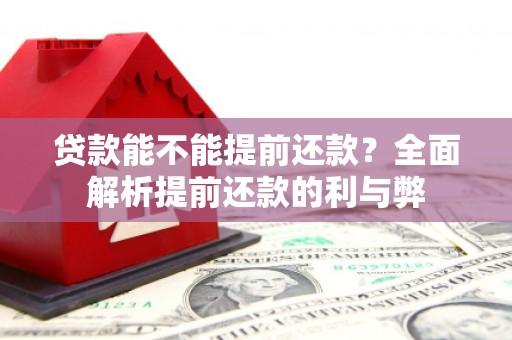 鸡东贷款能不能提前还款？全面解析提前还款的利与弊