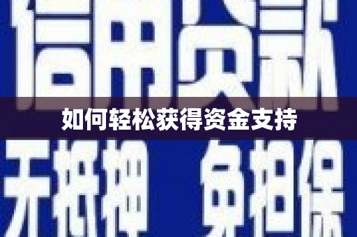 鸡东如何轻松获得资金支持