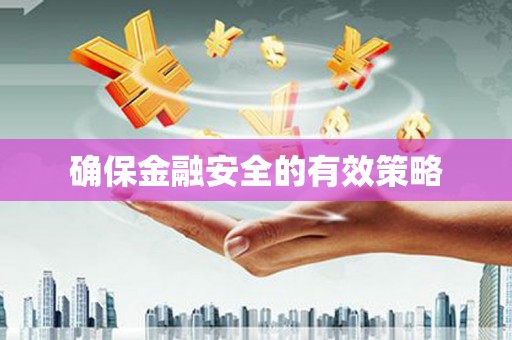 鸡东确保金融安全的有效策略