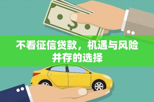 鸡东不看征信贷款，机遇与风险并存的选择