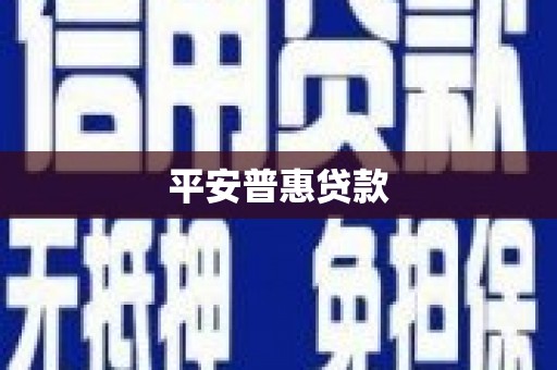 鸡东平安普惠贷款